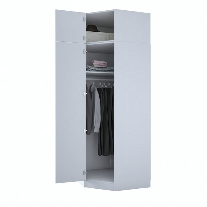 Hanah Home Armario Blanco con Estanterías Hanah Home Armario Blanco con Estanterías